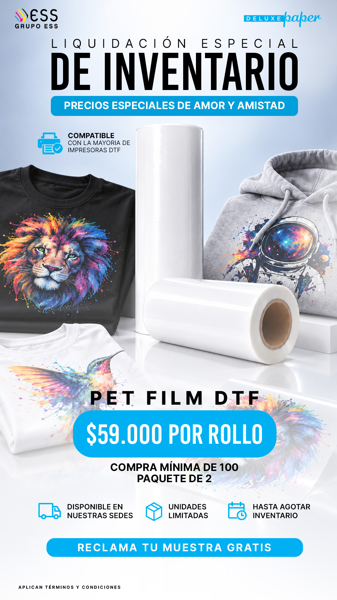 Promoción PET Film DTF